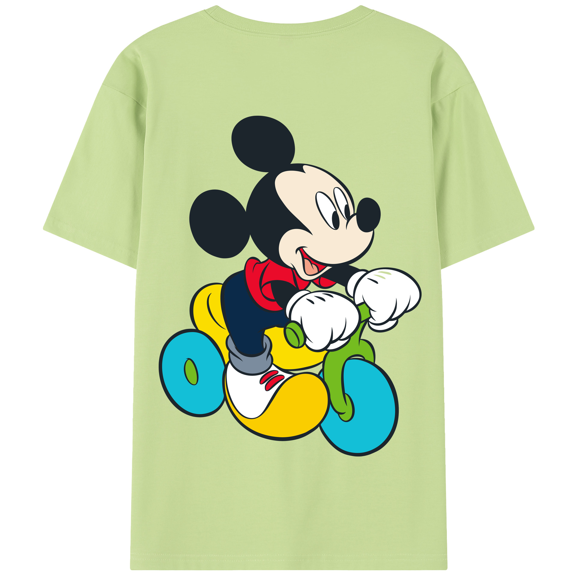 （画像用） ミッキーマウス Mickey Mouse 綿100％半袖Tシャツ（背面プリント）